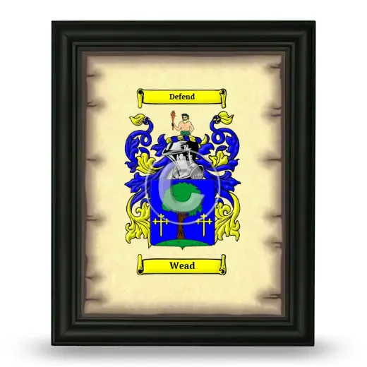Wead Coat of Arms Framed - Black