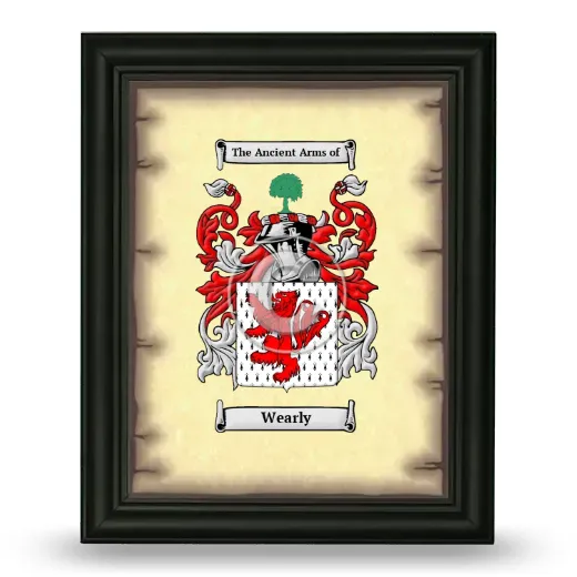 Wearly Coat of Arms Framed - Black