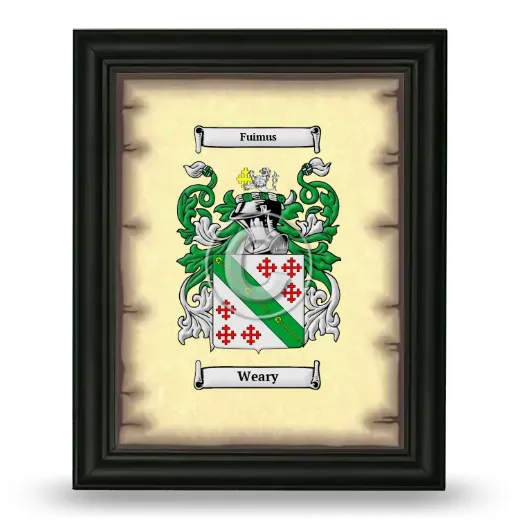 Weary Coat of Arms Framed - Black