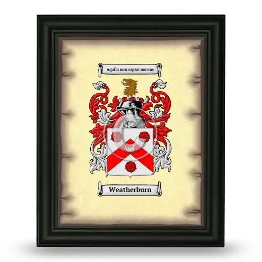 Weatherburn Coat of Arms Framed - Black