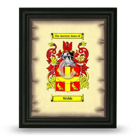 Webb Coat of Arms Framed - Black