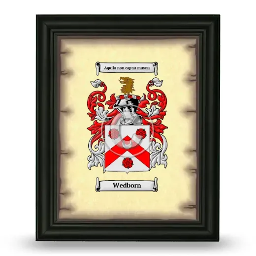 Wedborn Coat of Arms Framed - Black