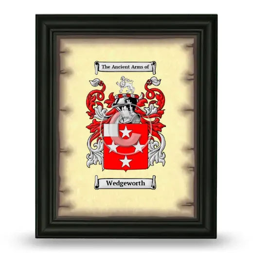 Wedgeworth Coat of Arms Framed - Black