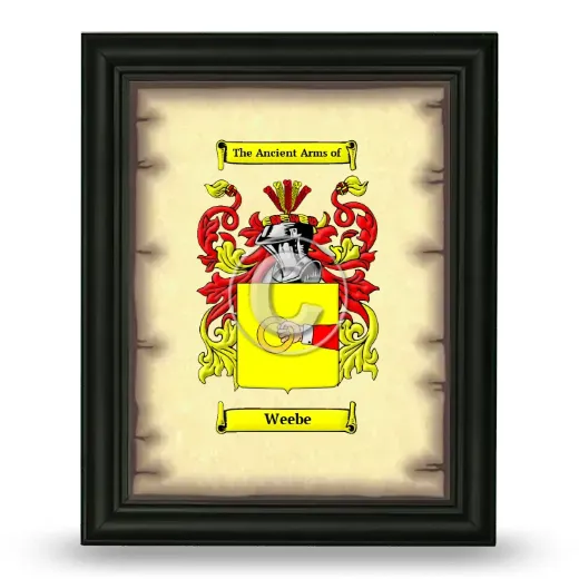Weebe Coat of Arms Framed - Black