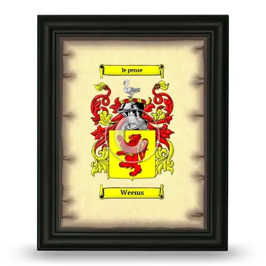 Weems Coat of Arms Framed - Black