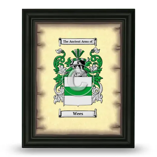 Wees Coat of Arms Framed - Black