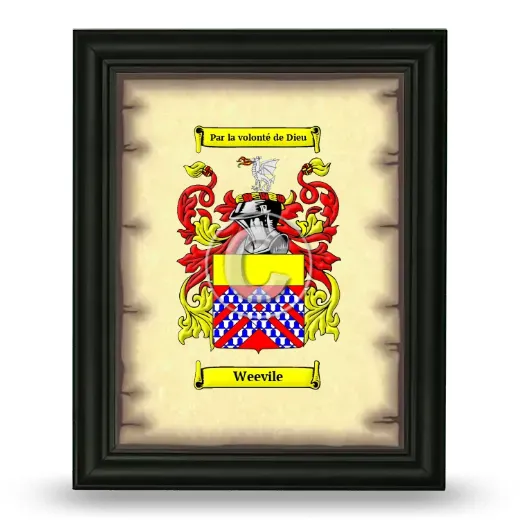 Weevile Coat of Arms Framed - Black