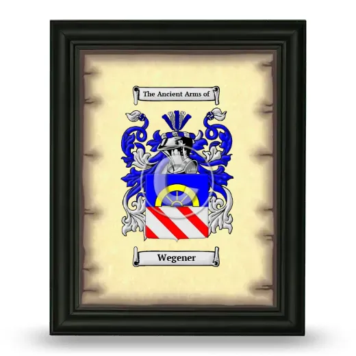 Wegener Coat of Arms Framed - Black