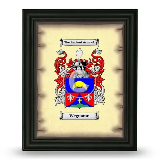 Wegmann Coat of Arms Framed - Black