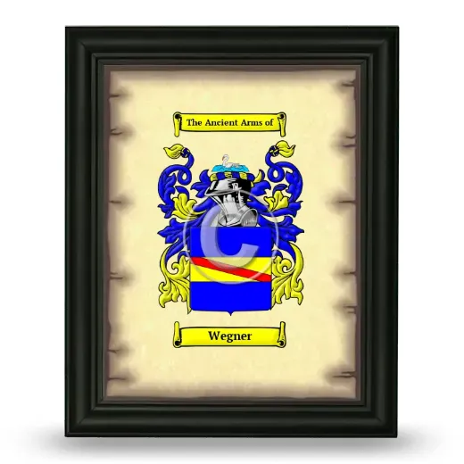 Wegner Coat of Arms Framed - Black
