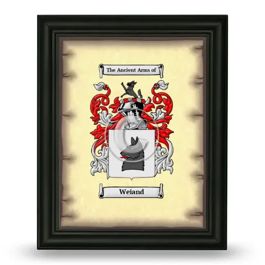 Weiand Coat of Arms Framed - Black