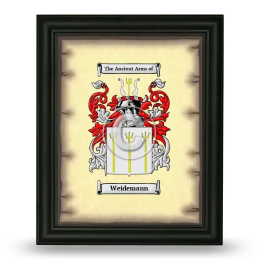 Weidemann Coat of Arms Framed - Black