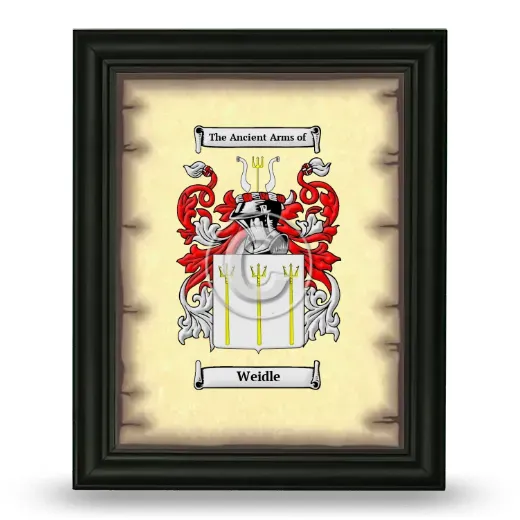 Weidle Coat of Arms Framed - Black