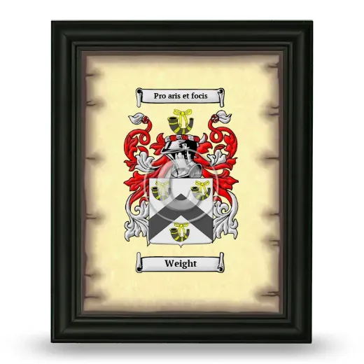 Weight Coat of Arms Framed - Black