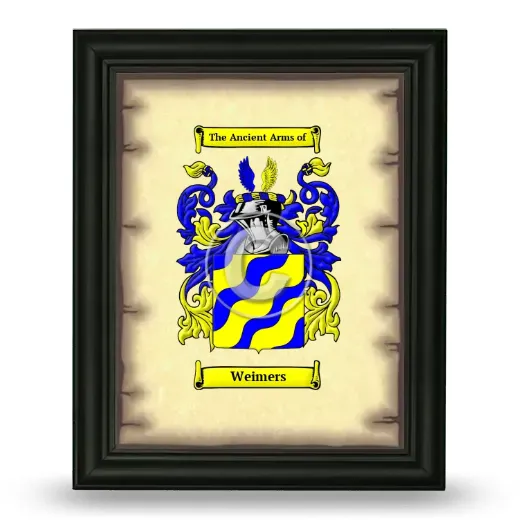 Weimers Coat of Arms Framed - Black