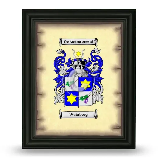Weinberg Coat of Arms Framed - Black