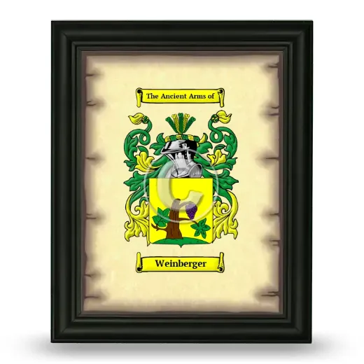 Weinberger Coat of Arms Framed - Black