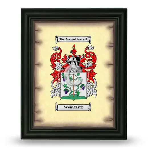 Weingartz Coat of Arms Framed - Black