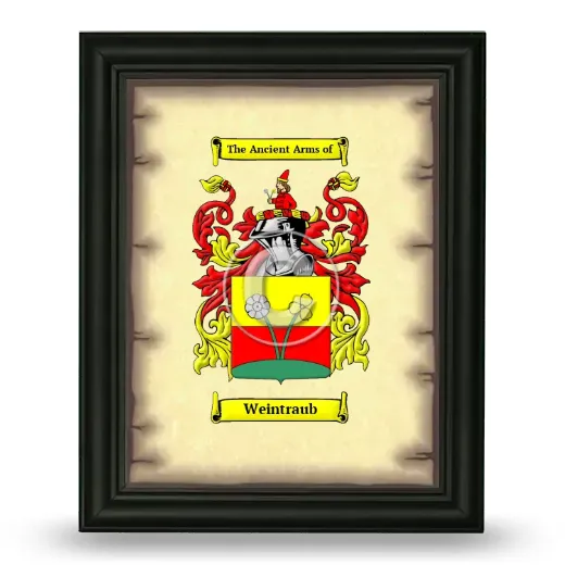Weintraub Coat of Arms Framed - Black
