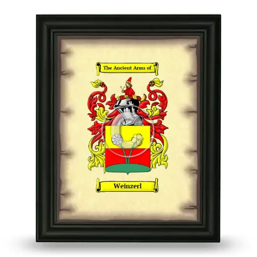 Weinzerl Coat of Arms Framed - Black