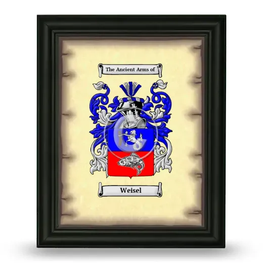 Weisel Coat of Arms Framed - Black