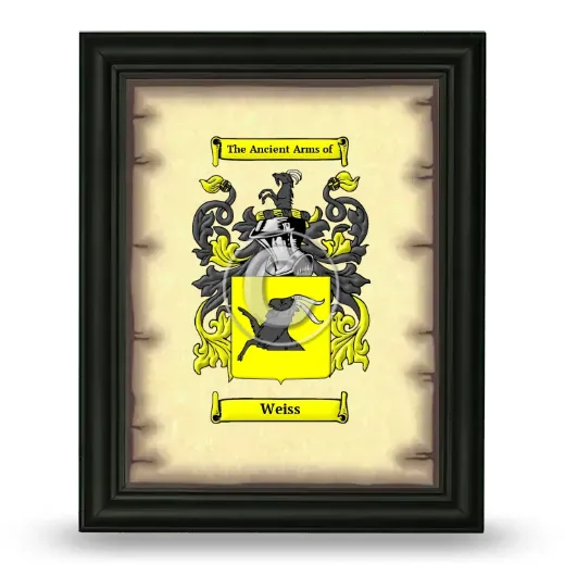 Weiss Coat of Arms Framed - Black