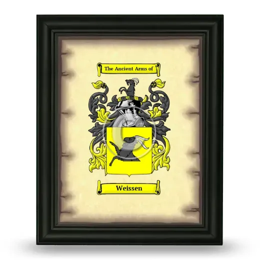 Weissen Coat of Arms Framed - Black