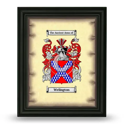 Welington Coat of Arms Framed - Black