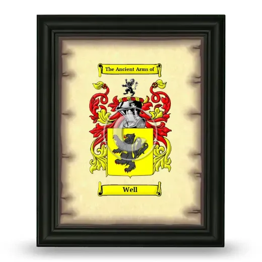 Well Coat of Arms Framed - Black