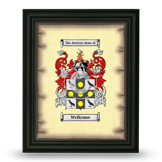 Wellcome Coat of Arms Framed - Black