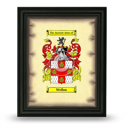 Wellon Coat of Arms Framed - Black