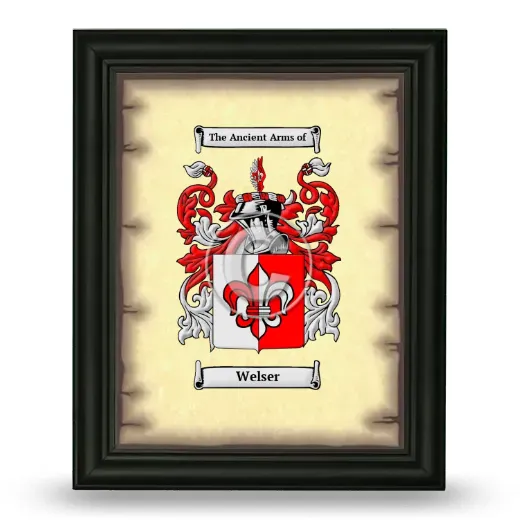 Welser Coat of Arms Framed - Black
