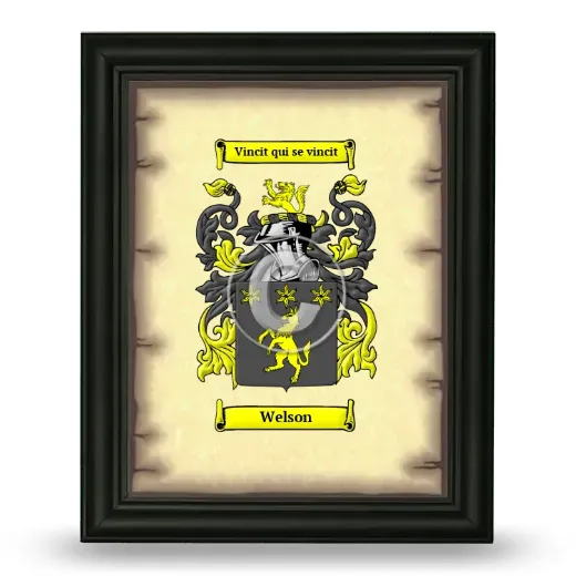 Welson Coat of Arms Framed - Black