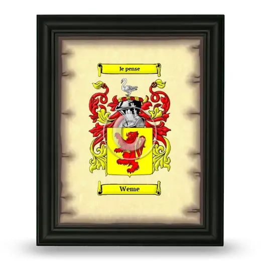 Weme Coat of Arms Framed - Black