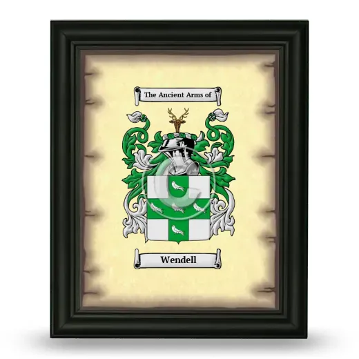 Wendell Coat of Arms Framed - Black