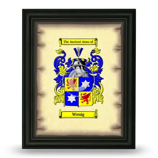 Wenig Coat of Arms Framed - Black