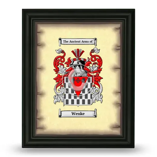 Wenke Coat of Arms Framed - Black