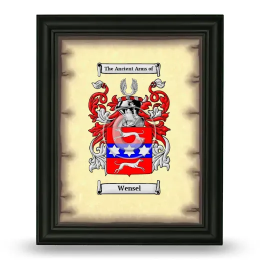Wensel Coat of Arms Framed - Black