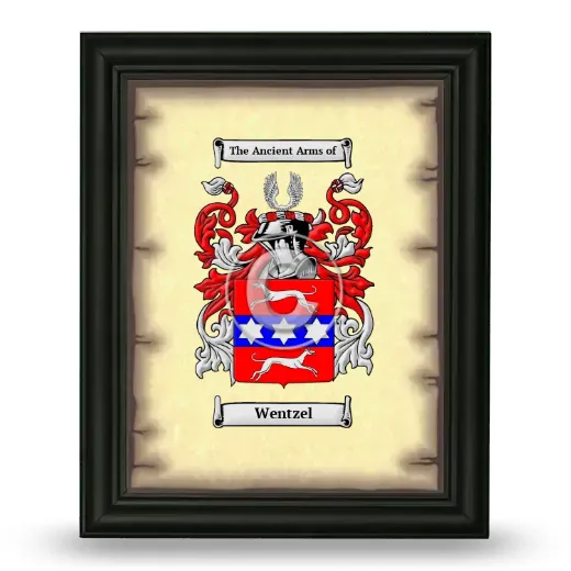 Wentzel Coat of Arms Framed - Black
