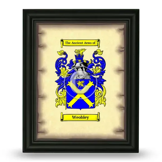 Weobley Coat of Arms Framed - Black