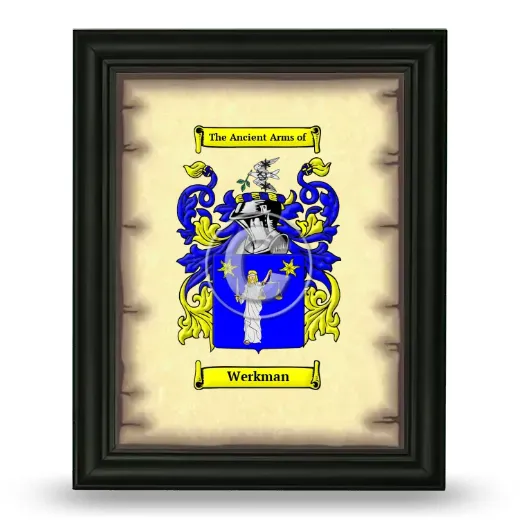Werkman Coat of Arms Framed - Black