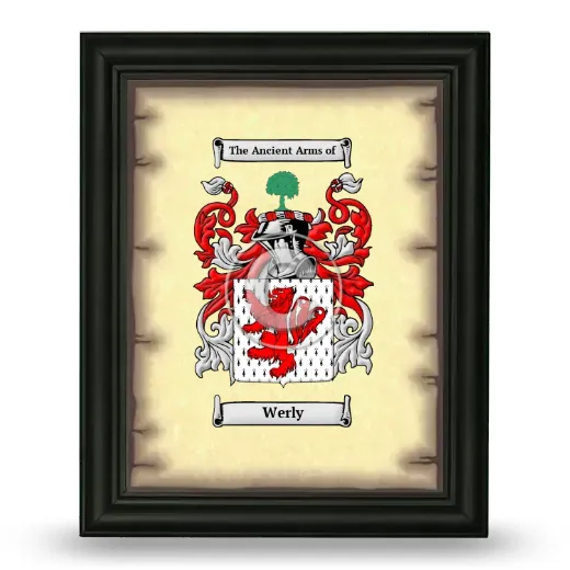 Werly Coat of Arms Framed - Black