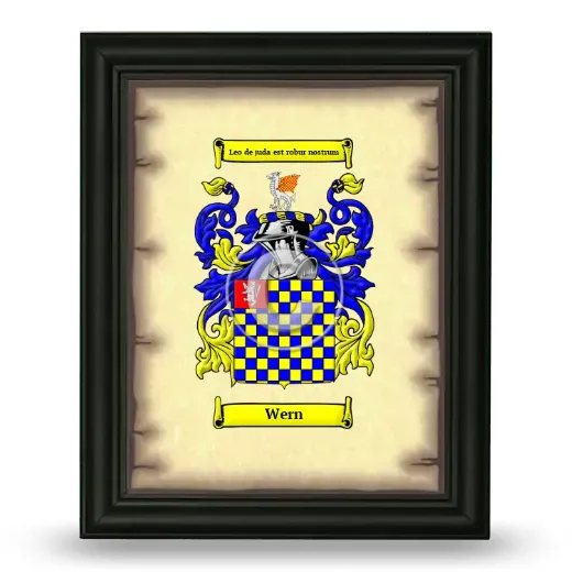 Wern Coat of Arms Framed - Black