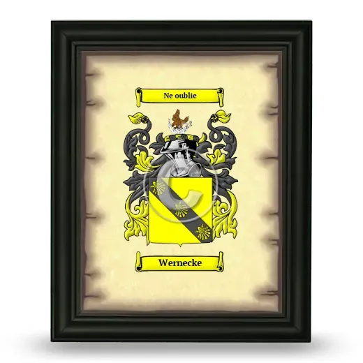 Wernecke Coat of Arms Framed - Black
