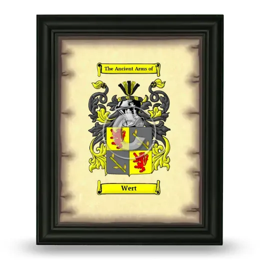 Wert Coat of Arms Framed - Black