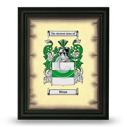 Wese Coat of Arms Framed - Black