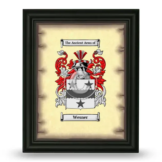 Wesner Coat of Arms Framed - Black