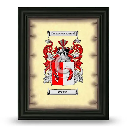 Wessel Coat of Arms Framed - Black