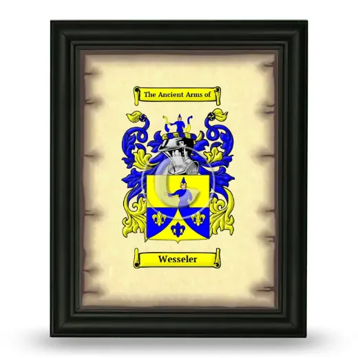 Wesseler Coat of Arms Framed - Black
