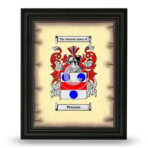 Wessen Coat of Arms Framed - Black